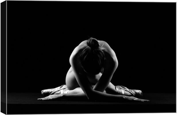 naked ballet woman ballerina dancer Canvas Print by Alessandro Della Torre