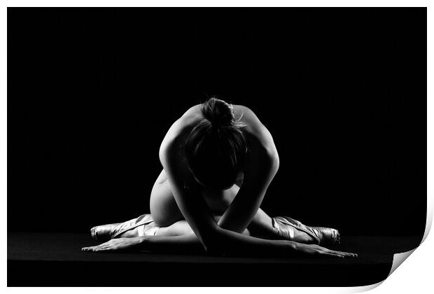 naked ballet woman ballerina dancer Print by Alessandro Della Torre