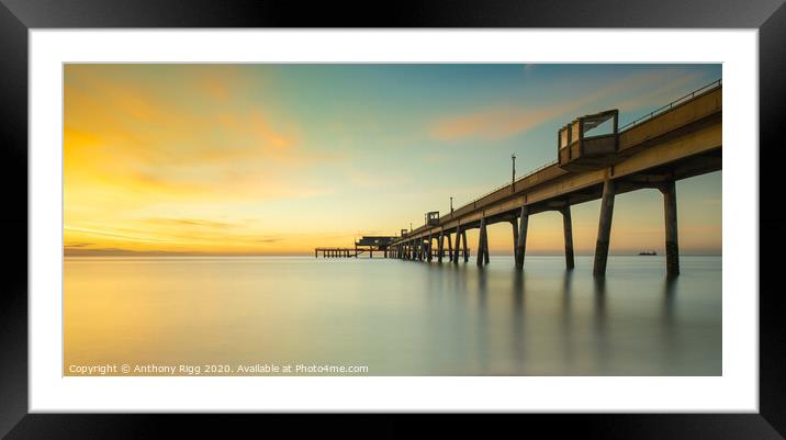Pier at Sunrise  Framed Mounted Print by Anthony Rigg