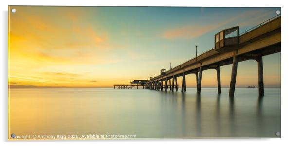Pier at Sunrise  Acrylic by Anthony Rigg