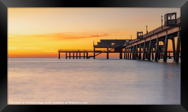 A sunrise over Deal Pier Framed Print by Anthony Rigg