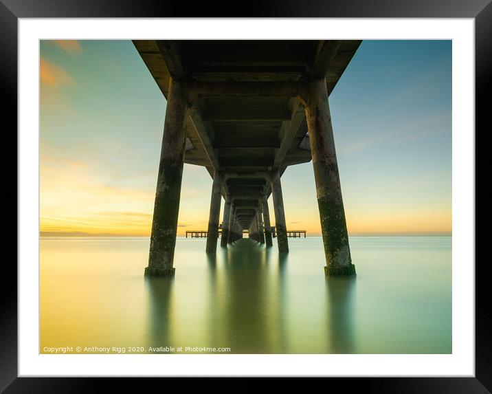 Underneath Deal Pier Framed Mounted Print by Anthony Rigg
