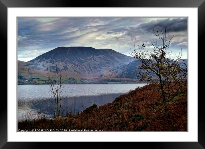 Autumn morning mists at Ennerdale water Framed Mounted Print by ROS RIDLEY