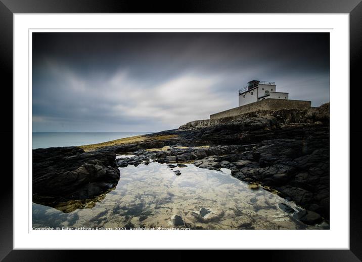 Bamburgh Lighthouse Framed Mounted Print by Peter Anthony Rollings