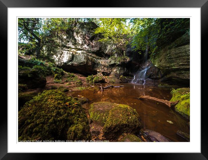 Routin Linn Waterfall Framed Mounted Print by Peter Anthony Rollings
