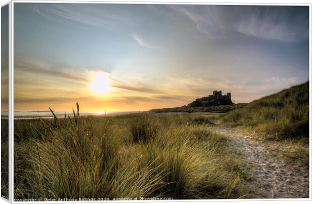 Bamburgh Castle Canvas Print by Peter Anthony Rollings