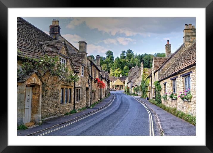 Castle Combe Village Cotswolds Wiltshire Framed Mounted Print by austin APPLEBY