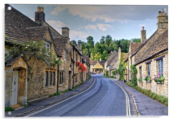 Castle Combe Village Cotswolds Wiltshire Acrylic by austin APPLEBY