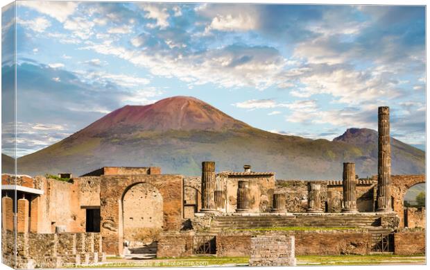 Vesuvius and Pompeii Canvas Print by Darryl Brooks