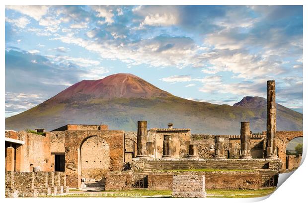 Vesuvius and Pompeii Print by Darryl Brooks