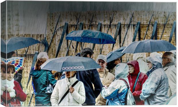 Raining in Barcelona Canvas Print by Darryl Brooks