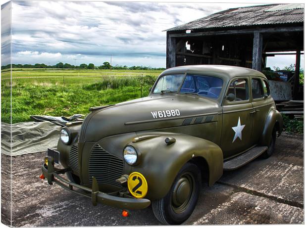 WW2 Military Staff Car Canvas Print by peter tachauer