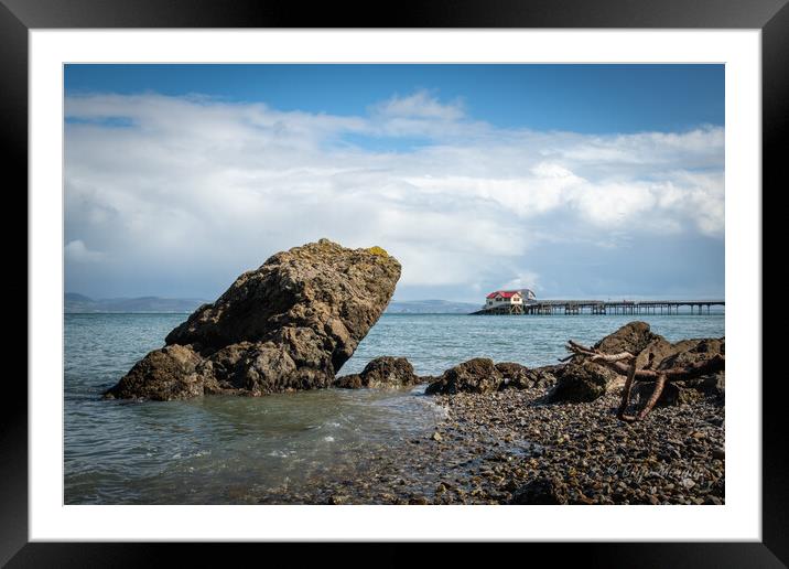 Mumbles pier viewed from Knab rock Framed Mounted Print by Bryn Morgan