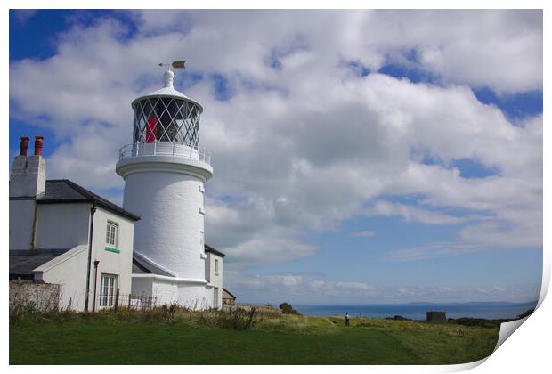 Caldey Island Lighthouse Print by Jeremy Hayden