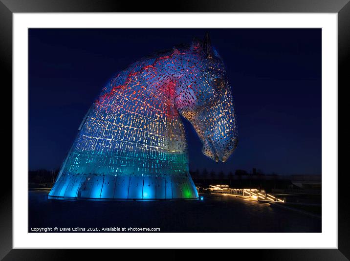 Kelpies, Falkirk, Scotland Framed Mounted Print by Dave Collins
