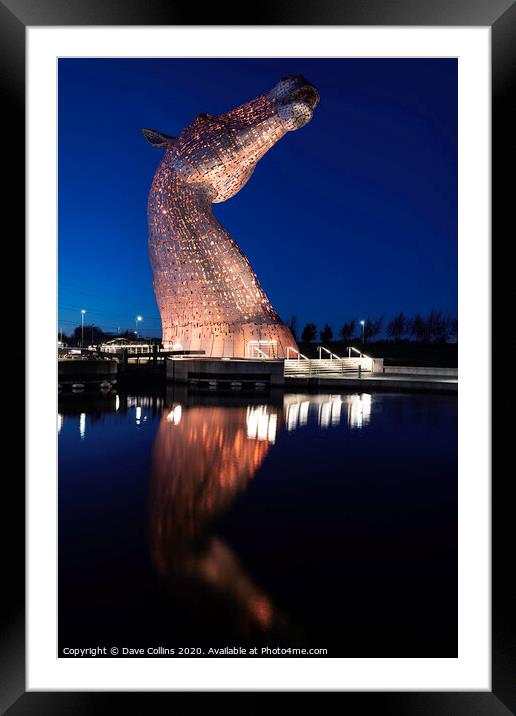 Kelpies, Falkirk, Scotland Framed Mounted Print by Dave Collins