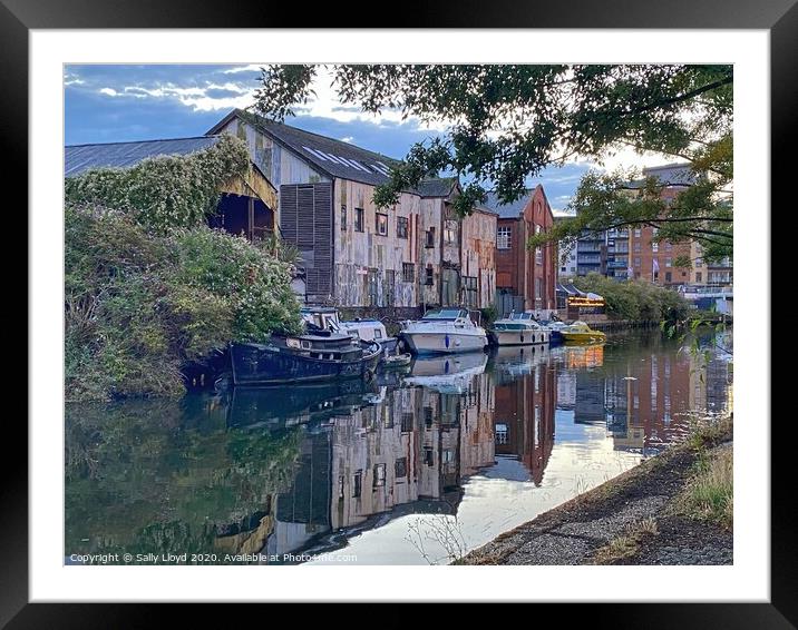 River City View Norwich  Framed Mounted Print by Sally Lloyd