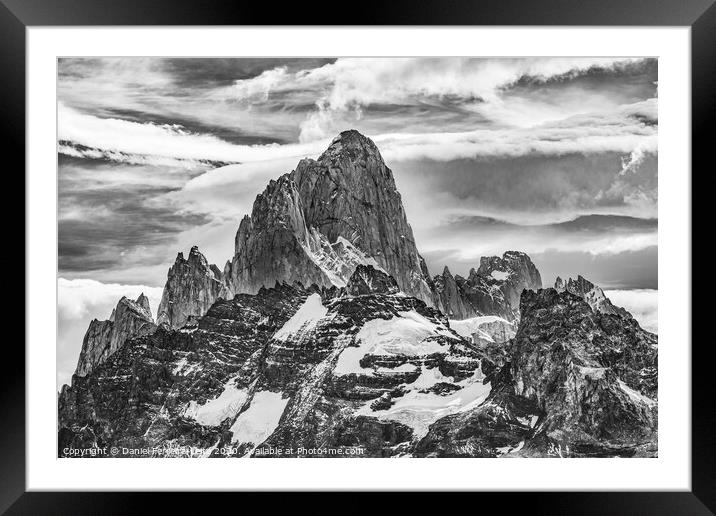 Fitz Roy and Poincenot Mountains, Patagonia - Argentina Framed Mounted Print by Daniel Ferreira-Leite
