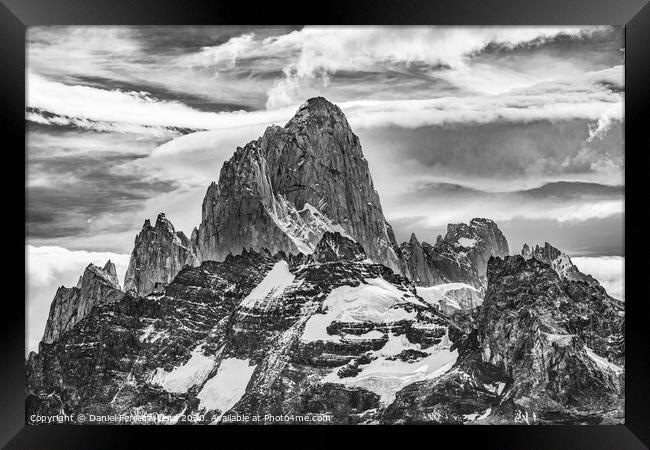 Fitz Roy and Poincenot Mountains, Patagonia - Argentina Framed Print by Daniel Ferreira-Leite