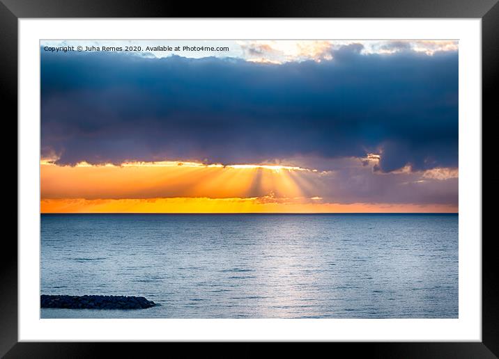 A Sunrise in Playa Del Ingles Framed Mounted Print by Juha Remes