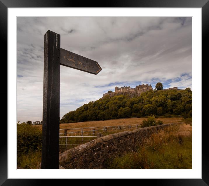 Which way to Stirling Castle? Framed Mounted Print by Steven Lennie