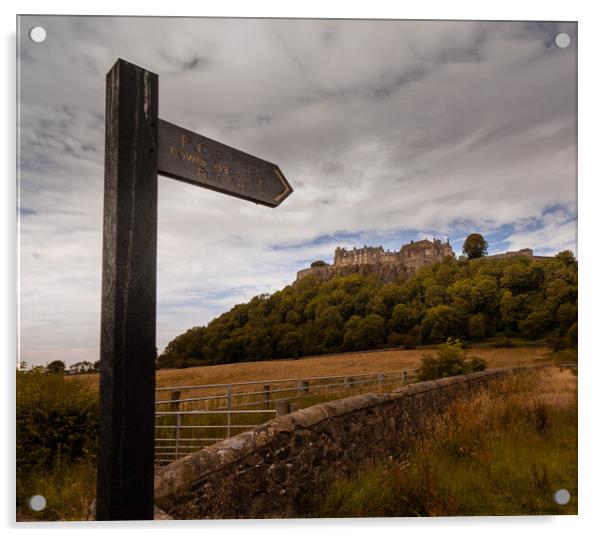 Which way to Stirling Castle? Acrylic by Steven Lennie