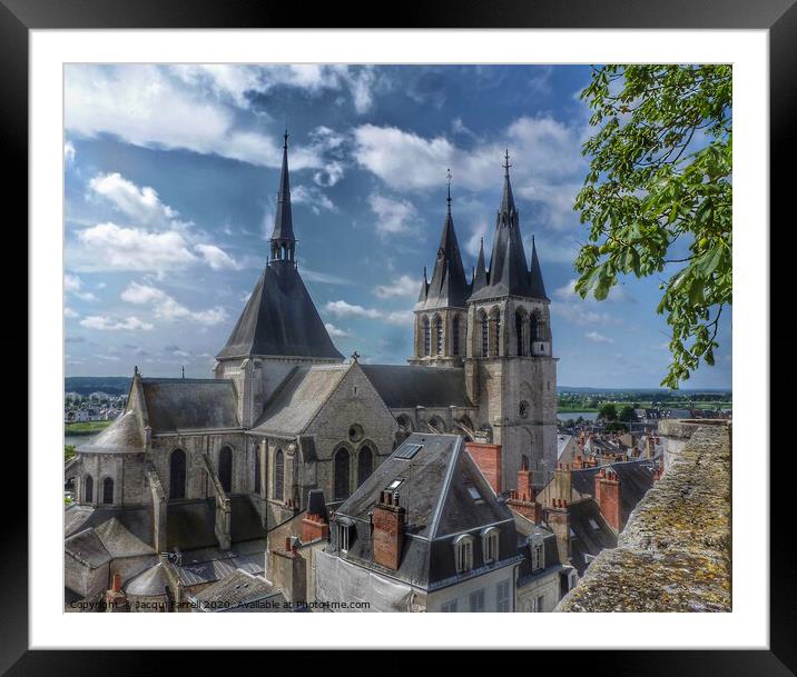Eglise Saint-Nicolas in Blois, Loire Valley Framed Mounted Print by Jacqui Farrell