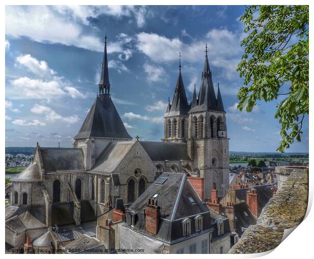 Eglise Saint-Nicolas in Blois, Loire Valley Print by Jacqui Farrell