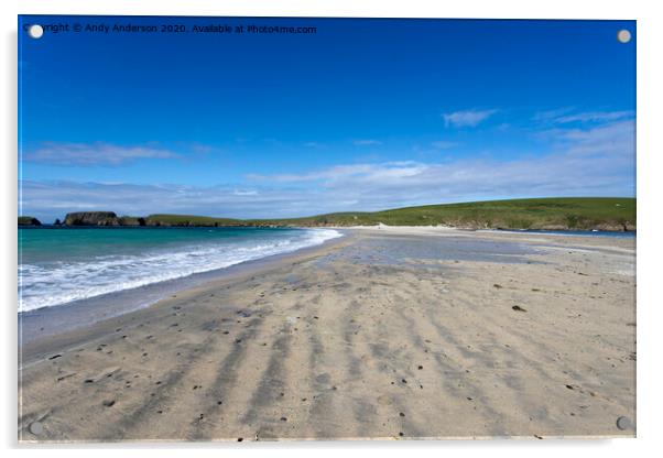 Shetland Golden Beach Acrylic by Andy Anderson