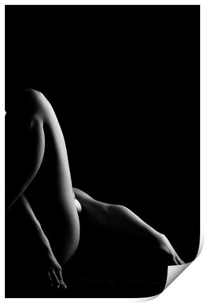 nude bodyscape of woman legs Print by Alessandro Della Torre