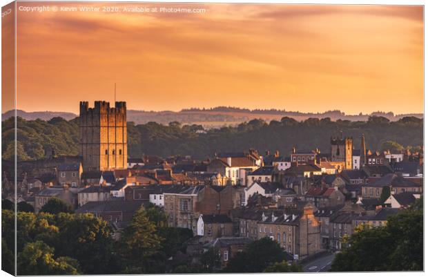 Sunset over Richmond Canvas Print by Kevin Winter