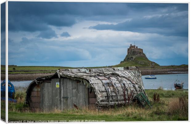 Holy Island Canvas Print by Peter Anthony Rollings