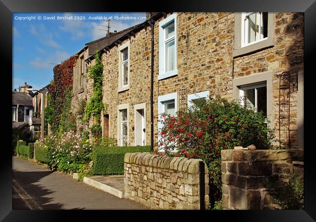 Terraced cottages in Whalley, Lancashire. Framed Print by David Birchall