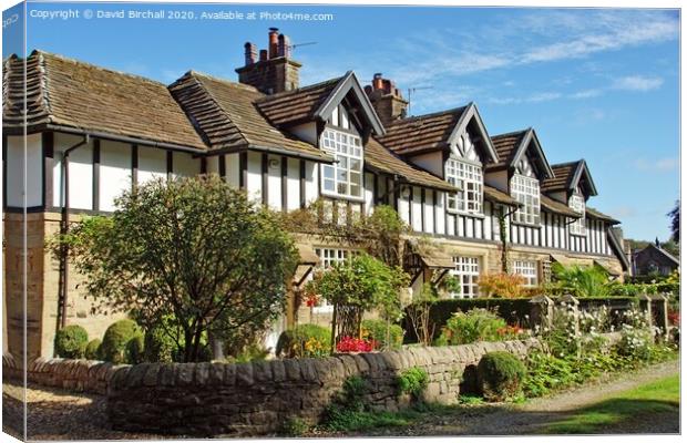 Tudor style houses in Whalley. Canvas Print by David Birchall
