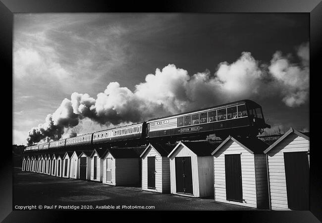 Nostalgic Steam Train on a Coastal Journey Framed Print by Paul F Prestidge