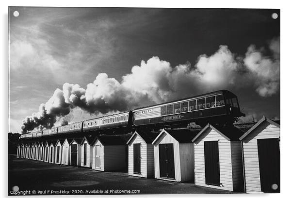 Nostalgic Steam Train on a Coastal Journey Acrylic by Paul F Prestidge