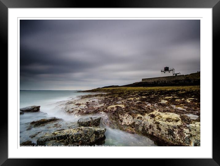 Bamburgh Lighthouse Framed Mounted Print by Peter Anthony Rollings