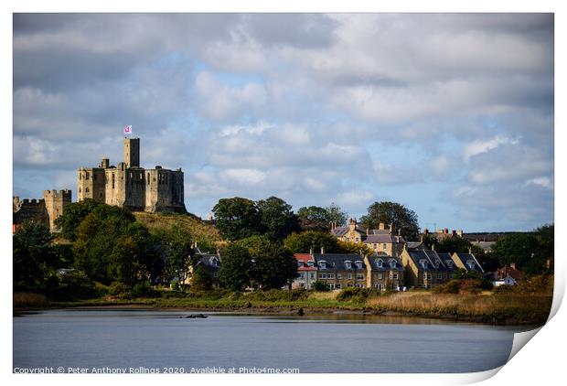Warkworth Castle Print by Peter Anthony Rollings