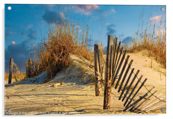 Fence in Dunes Acrylic by Darryl Brooks