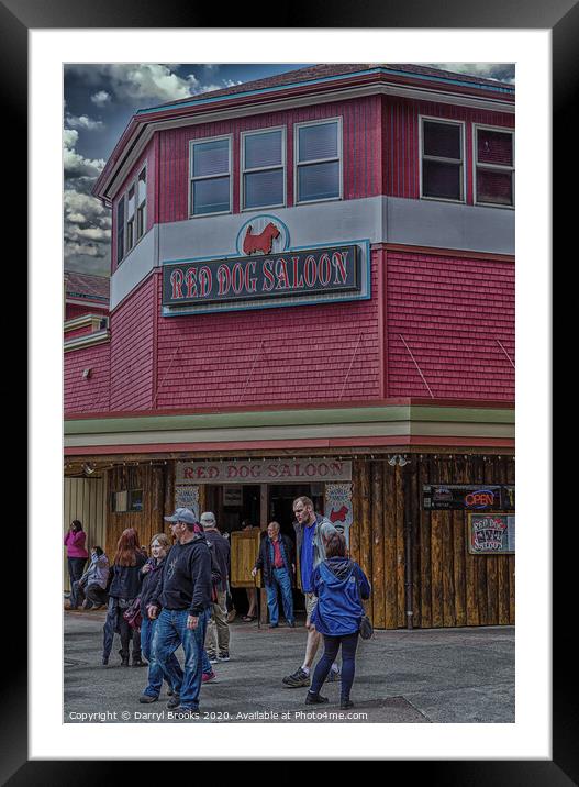 Red Dog Saloon in Juneau Alaska Framed Mounted Print by Darryl Brooks