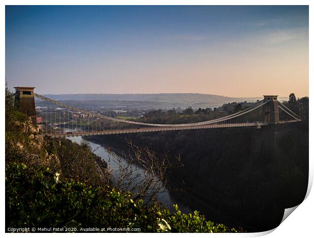 Clifton suspension bridge Print by Mehul Patel