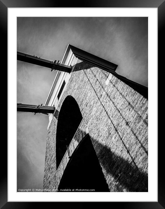 Tower of Clifton suspension bridge, Bristol Framed Mounted Print by Mehul Patel