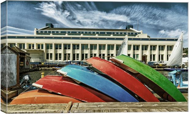 Rowboats at Museum of History and Industry Canvas Print by Darryl Brooks