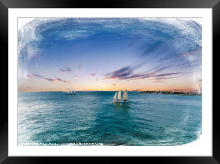 Sailing Away Framed Mounted Print by Darryl Brooks