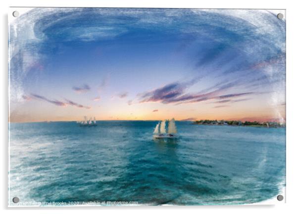 Sailing Away Acrylic by Darryl Brooks