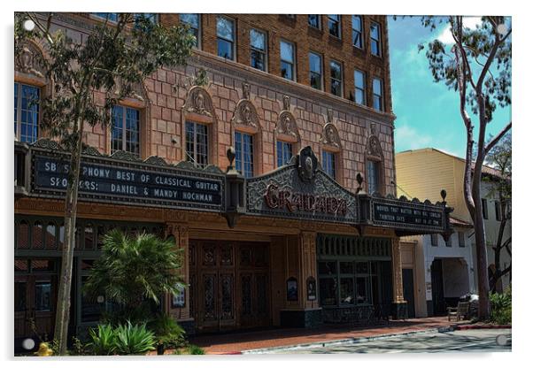 The Granada Theater Acrylic by Darryl Brooks