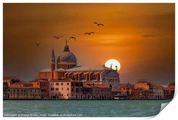 Venice Church Beyond Channel Print by Darryl Brooks