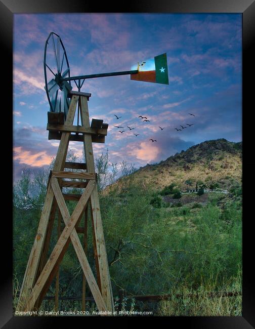 Windmill Framed Print by Darryl Brooks