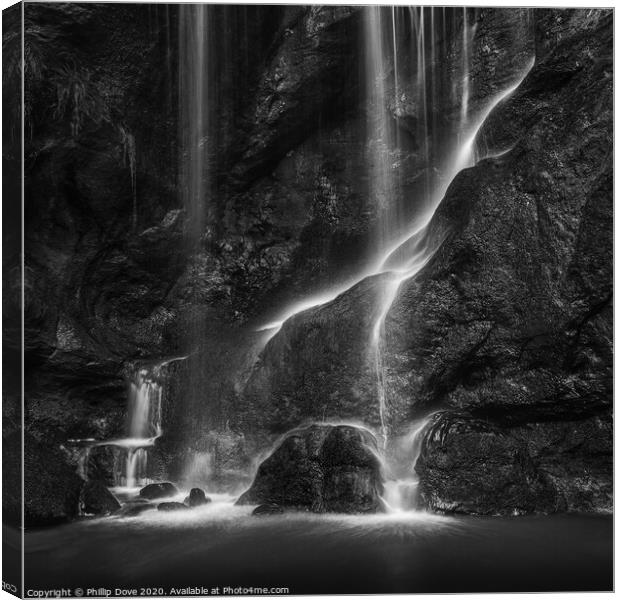 Roughting Linn Waterfall, Northumberland Canvas Print by Phillip Dove LRPS