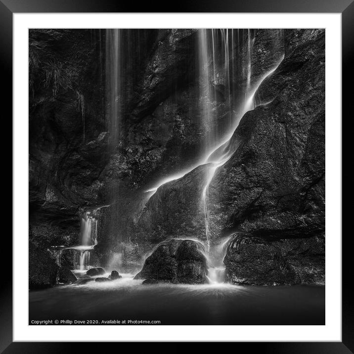 Roughting Linn Waterfall, Northumberland Framed Mounted Print by Phillip Dove LRPS